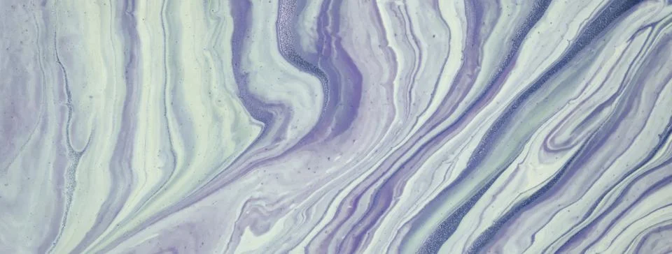 White and light violet abstract fluid art background with marble texture ef.. Stock Illustration