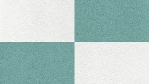 White and muted teal checkered paper texture background with four sections an Stock Photos