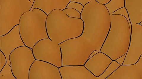 White and orange background. Design. Spreading circles made in cartoon animation Stock Illustration