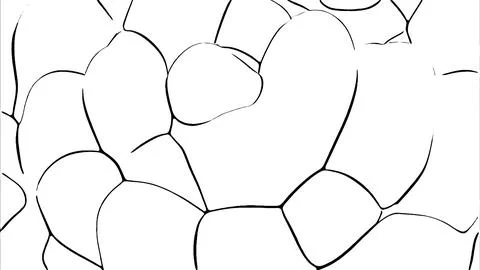 White and orange background. Design. Spreading circles made in cartoon animation Stock Illustration