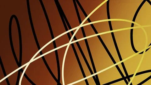 White and orange background. Motion.Bright lines in cartoon animation that draw Illustrazione stock