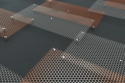 White and orange circular grates on dark grey background Ilustración de archivo