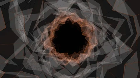 White and Orange Reverse Fragment Tunnel Background VJ Loop in 4K Stock Footage 265029440