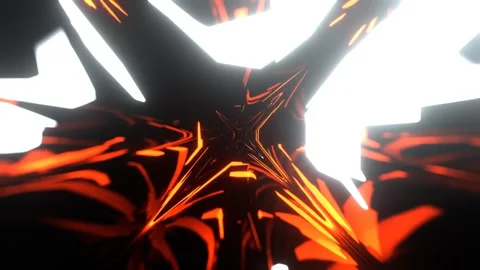 White and Orange Spectacular Abstract Transforming Glow Background VJ Loop i Stock Footage 334718063