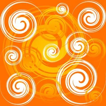 White and orange spiral vector background Stock-Illustration