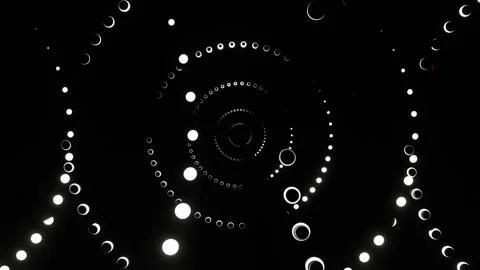 White and Pink Abstract Background of Dotted Rings VJ Loop l 4K Stock Footage 294929108