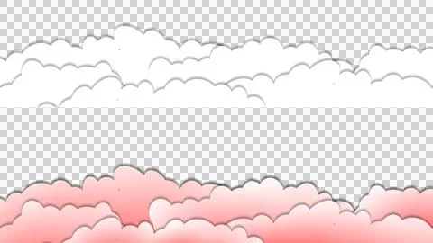 White and pink cloud Stock Illustration