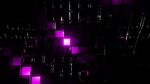 White and pink rotated cubes VJ animation seamless loop background0001-0240 Stock Footage 328641865