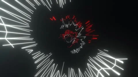 White and Red Abstract Laser Show Neon Movement Background VJ Loop in 4K Stock Footage 316899994