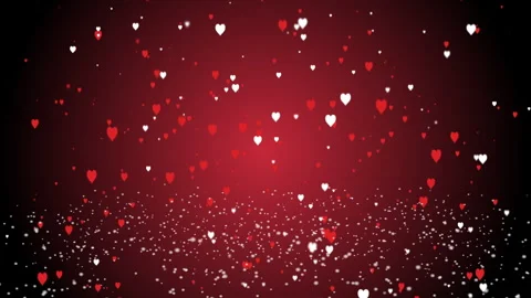 White and red blinking hearts on red backgroundLoop Animation Of Heart Shape Видео 262298302