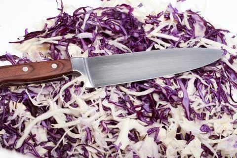 White and red  cabbage Stock Photos