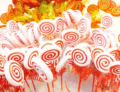 White and red candy Stock Photos