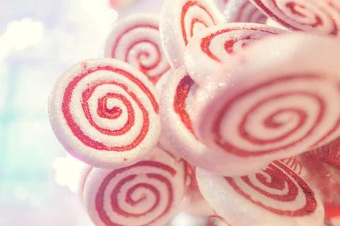 White and red candy Foto stock