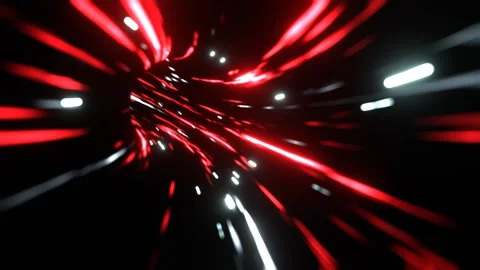 White and Red Cosmic Shining Fantasy Wormhole Portal Background VJ Loop in 4 Stock Footage 344097246
