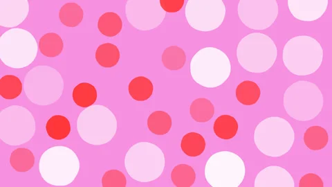 White and red dots over pink background Stock-Footage 334641662