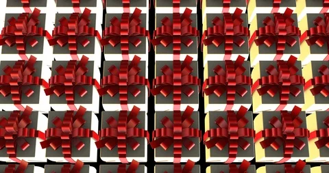 White and red gift box Stock Footage 106124816