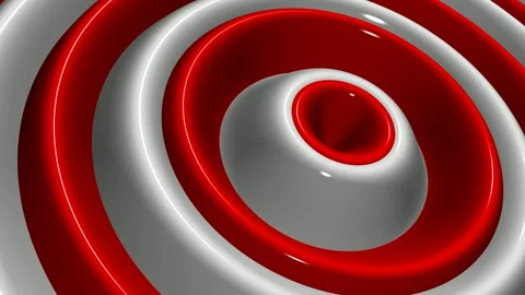 White and Red Ring Waves, Background, Unique Design, Exclusive, Paints Stock Footage 303183190