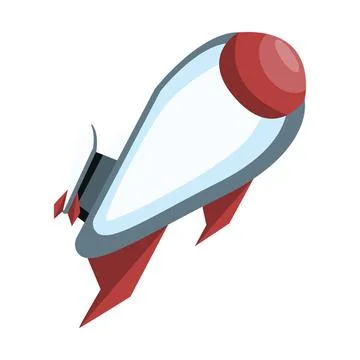 White and red rocket vector illustration on white background White and red... Stock Photos