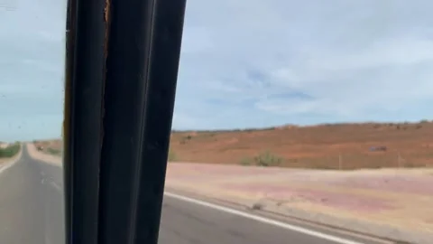 White and red sand dunes road  in muine Vietnam  Stock Footage 130807341