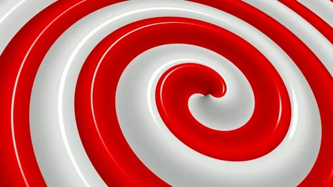 White and Red Spiral Waves, Background, Unique Design, Paints, Exclusive Stock Footage 303183192