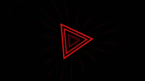 White and Red Strobe Light In Triangular Futuristic Tunnel Background VJ Loo 動画素材 308534094