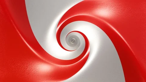 WHITE and RED, TWO COLORS Tunnel Flag Animation Loop Stock Footage 221723110