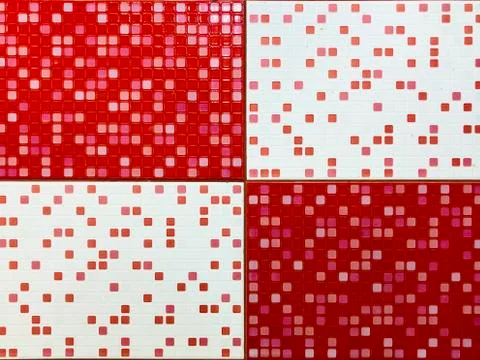White and red wall texture design Stock Photos