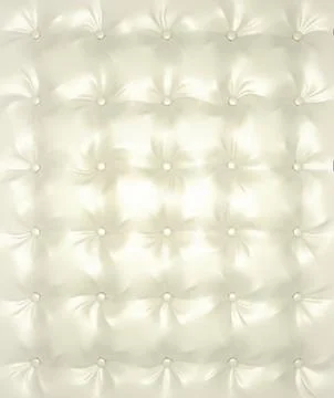 White and silver buttoned leather pattern Stock Photos