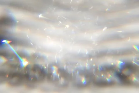 White and silver sequins, highlights sparkling carpet. Close-up, very shallow Stock Photos