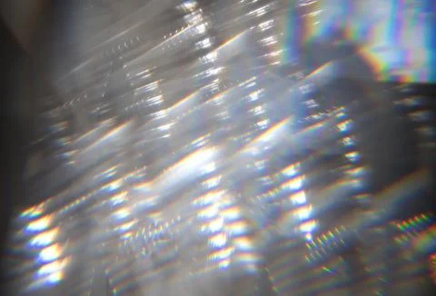 White and silver sequins, highlights sparkling carpet. Close-up, very shallow Stock Photos