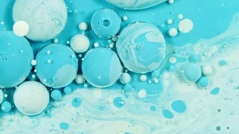 White and sky blue future vibrant bright paint and oil color swirls entropy Stock-Footage 81956483