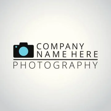 White and Sky Blue Vector Icons for Photographer on White Background. Camera  Stock Illustration