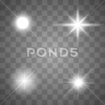White and stars, Stock Illustration