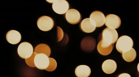 Blurred yellow lights on black background · Free Stock Photo