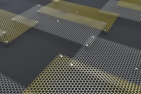 White and yellow circular grates on dark grey background Ilustración de archivo