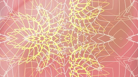White and yellow lines form a symmetrical peachtoned design. Stock Footage 311378411