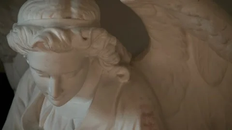 White Angel Statue  Video stock 53317302