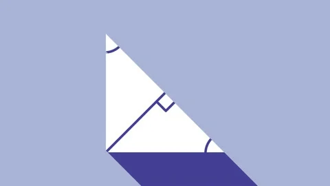 White Angle bisector of a triangle icon isolated on purple background. 4K Video Stock Footage 154731404
