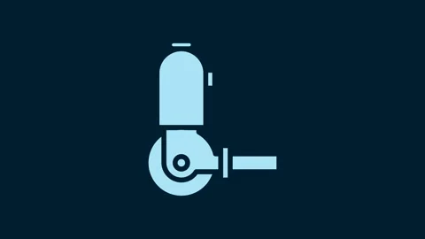 White Angle grinder icon isolated on blue background. 4K Video motion graphic Stock Footage 230045296