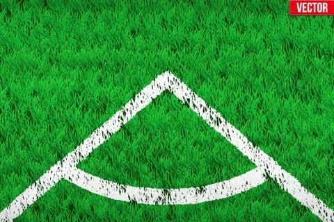 White angular lines on grass field Stock Illustration