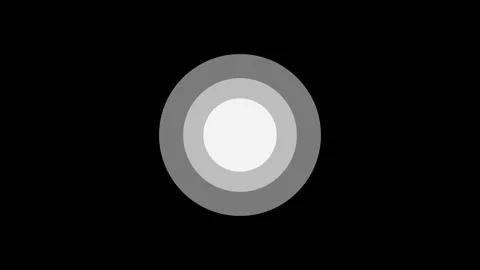White animated circles on a black background. Stock Footage 266695640