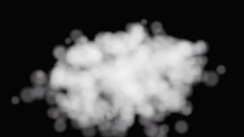 White animated fluffy realistic cloud render in motion Stock Footage 312238695
