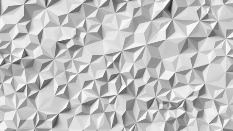 White animated polygonal background Stock Footage
