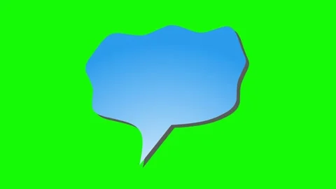 White animated speech bubbles on green background. Set bubble chat Stock Footage 220387078