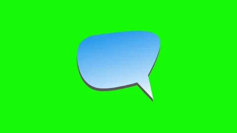 White animated speech bubbles on green background. Set bubble chat Stock Footage 220387147