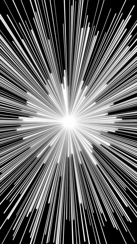 White anime impact rays radiating from center Stock Footage 337937382