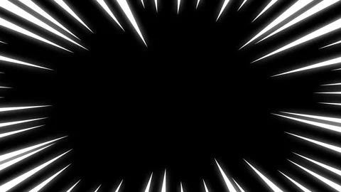 White Anime Speed Lines On Black Background Vídeos de archivo 308465384