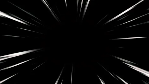 White anime speed lines seamless motion on black. Anime style comic speed lines. Stock Footage 307865674