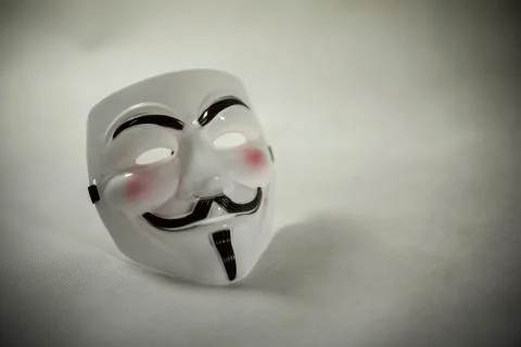 White anonymous mask Stock Photos