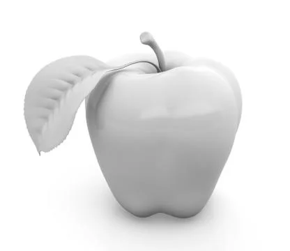 White apple Stock Illustration